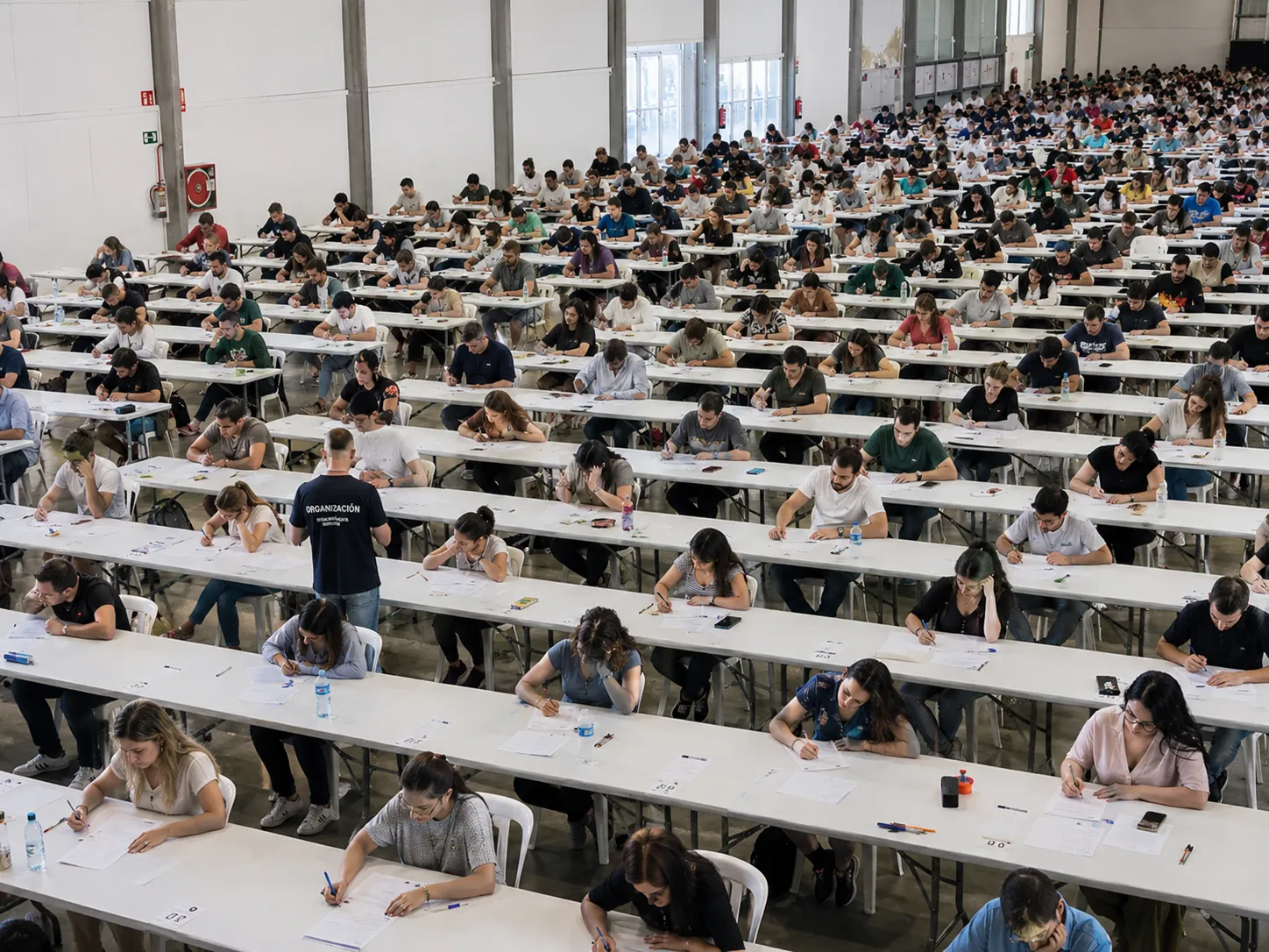 Opositores examinándose en Castilla La Mancha