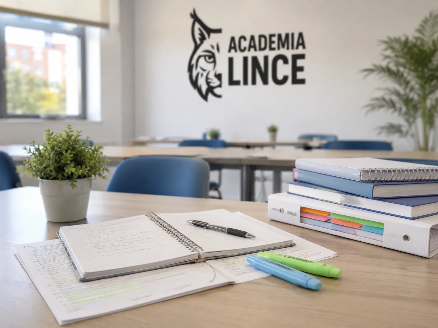 Detalle apuntes opositores en Academia Lince