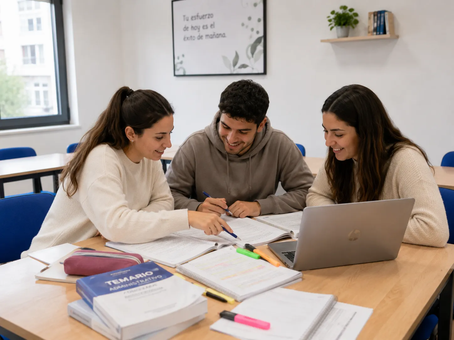 Opositores en Academia Lince
