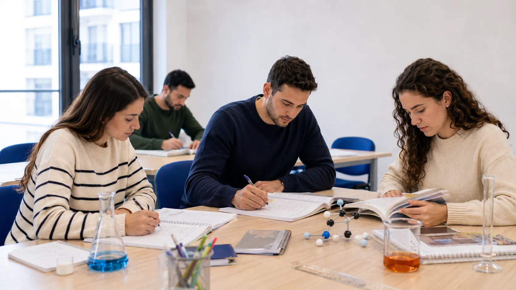 Opositores estudiando en la Academia Lince de Albacete